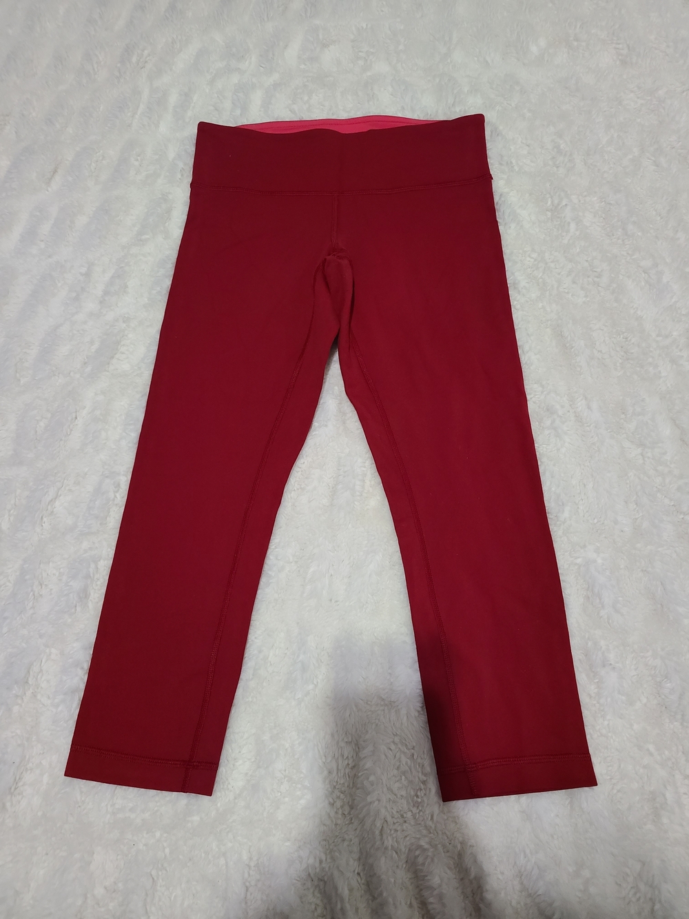 lululemon athletica Girls' Deep Red Capri Leggings Size 6